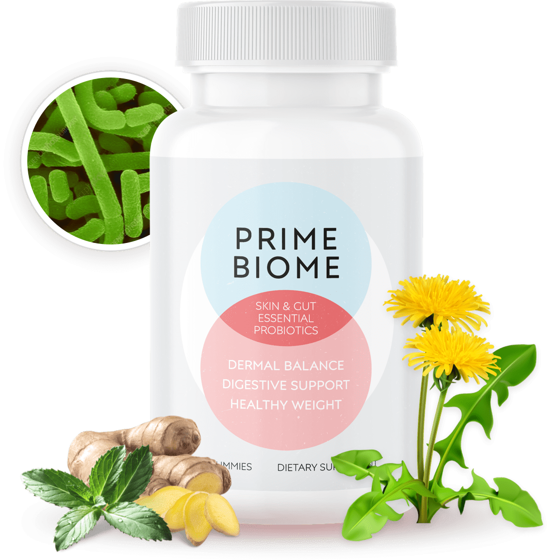 PrimeBiome product bottle and packaging
